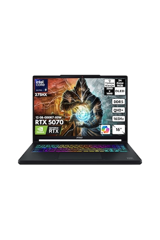 MSI Crosshair 16 Max HX E2WGXK-043TRHMF8 Ultra 9 275HX 40 GB 2 TB SSD RTX5070 16" W11H Dizüstü Bilgisayar