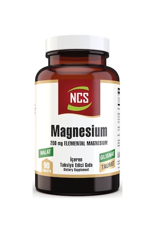 Magnezyum Bisglinisat Glisinat Taurat Malat 200 Mg 90 Tablet