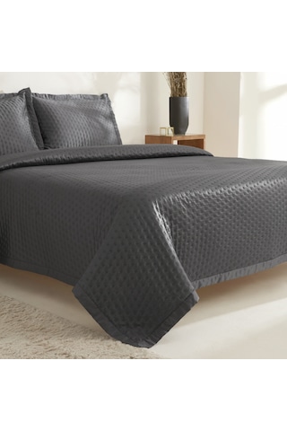 Karaca Home Alice Çift Kişilik Yatak Örtüsü Seti Antrasit Antrasit