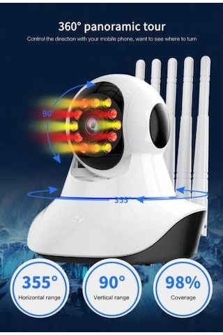 5 Antenli Angeleye Ks-516 Ip Güvenlik Kamerası Gece Görüşlü Hd