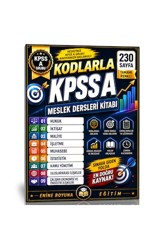 Kodlarla Kpss A Grubu Meslek Dersleri Kitabı Tamamı Renkli