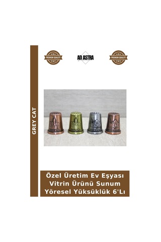 Özel Üretim Ev Eşyası Vitrin Ürünü Sunum Yöresel Yüksüklük 6'lı