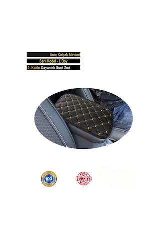 One Vıp Sale Citroen C1 Yeni Özel Deri Oto Kolçak Kılıfı Örtüsü Capitone Süngerli Sarı Nakışlı Model:onekolçak-kılıfı-vip845