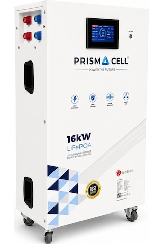Prismacell Tekerlekli 51.2 314 Ah 16kw Lifepo4 Akü Lityum Batarya Bavul Tipi Dikili Tip
