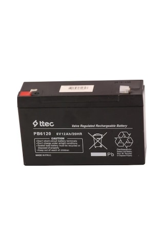 6 Volt 12amper 6v/12ah/20hr Kuru Tip Bakımsız Akü 6volt 12amper B