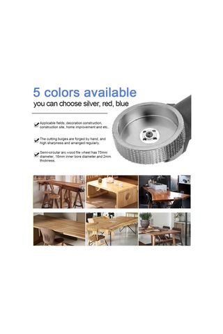 Moveevo Ahşap Taşlama İçin 75mm Açısal Fırçalarla Kullanılamak Üzere 45 Çelik Sert Dairesel Taşlama Diski - Mavi