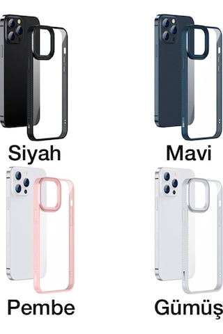 Baseus Crystal Apple Uyumlu iPhone 13 Pro 6.1 Kilif Jel Çerçeve Zirhli Siliko 522410908