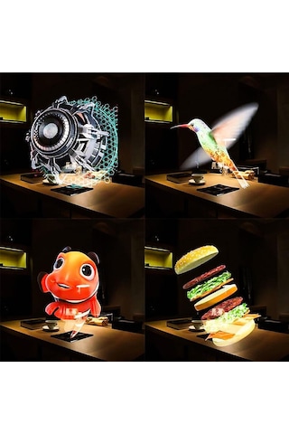 Electroon F2 43cm Smart 3d Hologram Fan 12volt Ios Anroid Kontrol