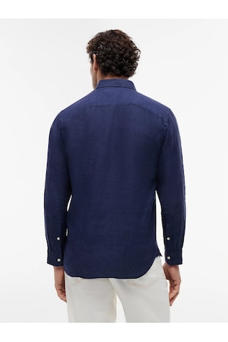 Tommy Hilfiger Mw0mw41530 Pigment Dyed Li Solid Rf Erkek Gömlek Lacivert