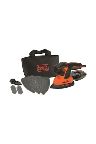 Black+Decker KA2000-QS 120 W Mouse Çok Amaçlı Zımpara 3x Mesh Zımpara