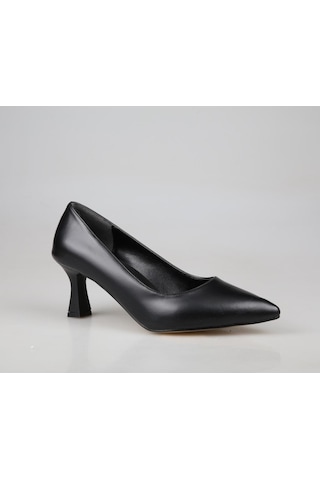 Feles 017-2014 Siyah Kadın Topuklu Ayakkabı Siyah