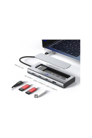 Deh01-017 Apollobell 5-in-1 Usb-c-hub M.2 Nvme Ssd Sabit Disk Muhafazası