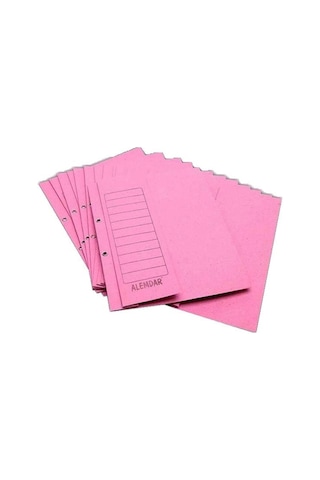 Alemdar Yarım Kapak Dosya Pembe 50'li Paket Alemdar Yarım Kapak Pembe Dosya