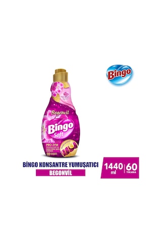 Bingo Soft Konsantre Çamaşır Yumuşatıcısı Begonvil 6 x 1440 ML