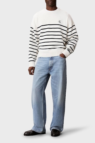 Calvin Klein Pamuk Ve Kaşmir Karışımlı Relaxed Fit Logolu Kazak Lv04rg305gyas Erkek Kazak Lv04rg305g Yas Krem