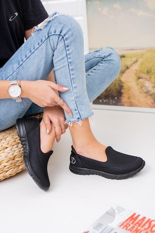 Nesil Shoes Dvm 801 Siyah Faylon Taban Kadın Yürüyüş Ayakkabısı-siyah Siyah