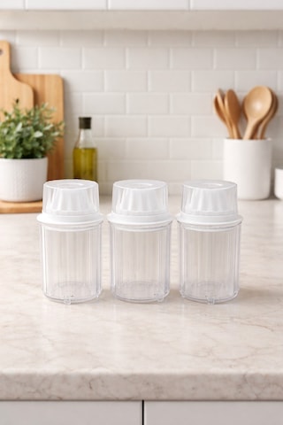 Decorev 3lü Erzak Saklama Kabı 900 Ml Şeffaf