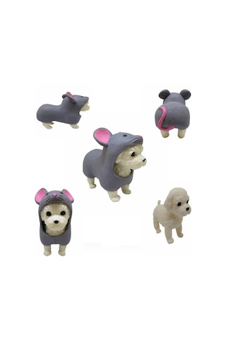Dress Your Puppy Kostümlü Esneyen Figürler Köpek Fare Poodle Yumu