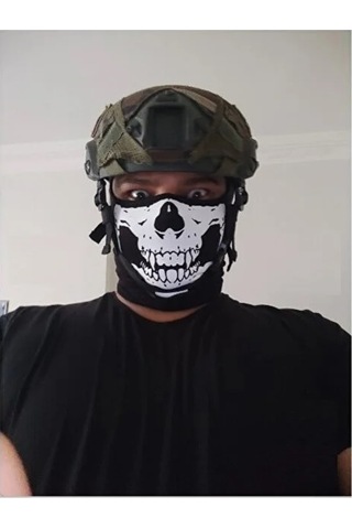 Ankashop Rüzgar Geçirmez Kurukafa Maske Balaklava Beyaz - Siyah