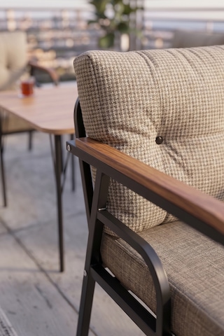 Canisa Ekon Serisi 1. Sınıf 3+1+1 Cappucino Bahçe Balkon Oturma Koltuk Takımı,