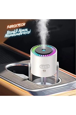 Rgb Işıklı Hava Nemlendirici Buhar Makinesi Döner Açılı Ultra İnce Sprey Usb Çalışma Sessiz