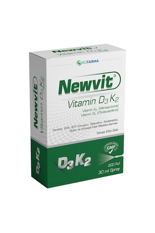 Newvit Vitamin D3 K2 Sprey 30 ML