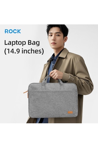 Su Geçirmez Kumaş 14.9 Inc Uyumlu Laptop Notebook El Çantası Gri GRİ