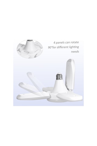 Neevoyu Dört Bölmeli Ayarlanabilir Garaj Lambası, Ac 85-265v Beyaz Işık, 60w 6000lm, E26/e27, 2 Adet Paket Diğer