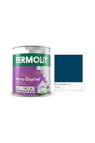 Permolit Enamel Sentetik Yağlı Boya Boncuk Mavi 2.5 Lt. 2.5 L