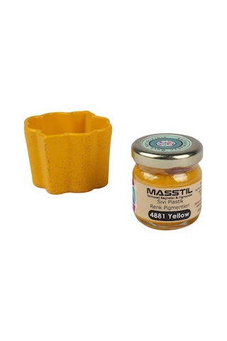 Masstil 4881 Yellow Sıvı Plastik Renk Pigmenti Sarı 20 Gr