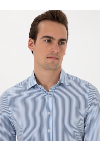 Pierre Cardin Erkek Mavi Gömlek Desenli 50303897-vr036 Mavi