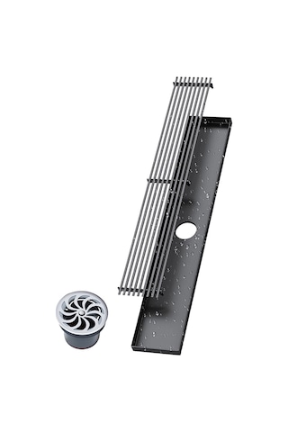 Hangfox 304 Paslanmaz Çelik Uzun Drenaj, Patenti Var Kokusuzluk, Haşere Ve Su Geri Akış Engeli, Büyük Debi, Saç Filtresi, Banyo/wc/çamaşır Makinesi, 8x20x4cm, 75mm Boru Paslanmaz Çelik