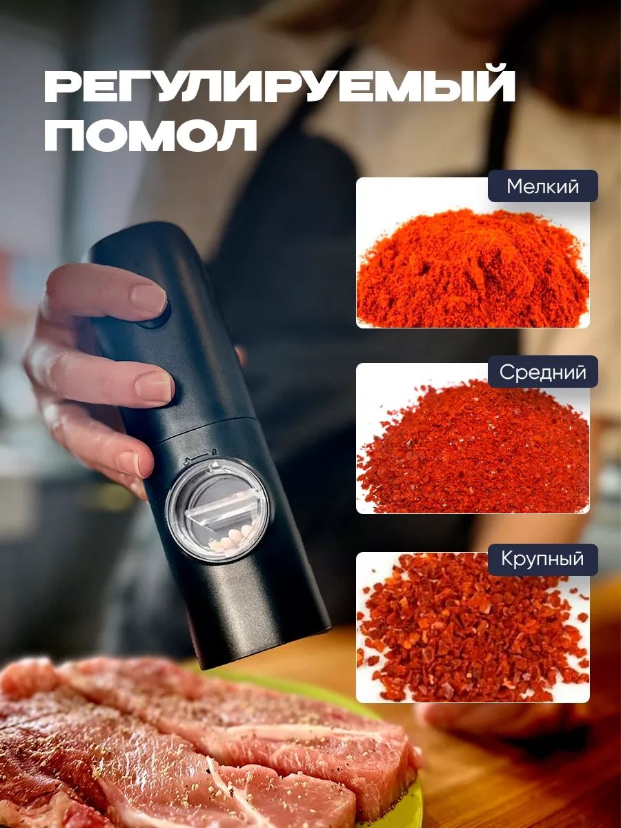 Linedi Elektrikli Baharat Değirmeni 212950544 Siyah Mat