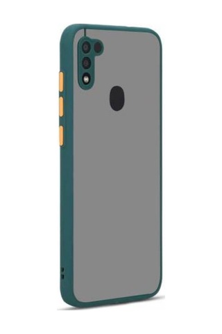 Galaxy M11 Kılıf Zore Hux Düğme Ve Kapak Zıt Renk Kılıf
