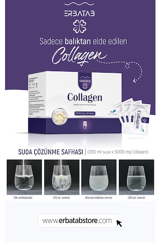 Erbatab Hidrolize Kollajen 5000 Mg 30 Saşe