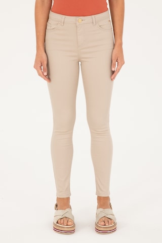 U.S. Polo Assn. Kadın Taş Toothpick Fit Kanvas Pantolon 50281692-VR049