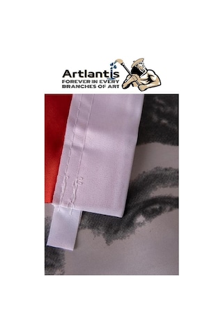 Atatürk Baskılı Türk Bayrağı 150x225 Cm 1 Paket Bayraklı Atatürk Posteri Dijital Baskı Raşel Kumaş İç Ve Dış Ortama Uygundur 150 x 225 CM