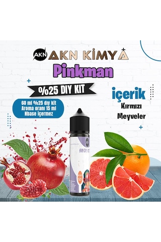 Pinkman Yoğun Dıy Kit Kırmızı Meyveler Gıda Aroması %25 Oranda Aroma İçerir Hazır Değildir 60 Ml