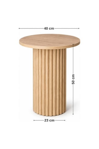 Soyasis Nola Bohem Yan Sehpa 40 Cm - Safir Meşe