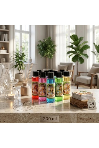 24 Adet 200ml Mix Oda Kokusu Yedek Esans 5468 Günlük