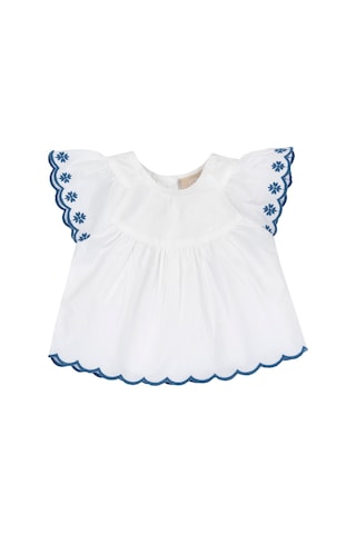 Chicco Kız Bebek Kısa Kollu Gömlek 09101857000000 000032 Beyaz