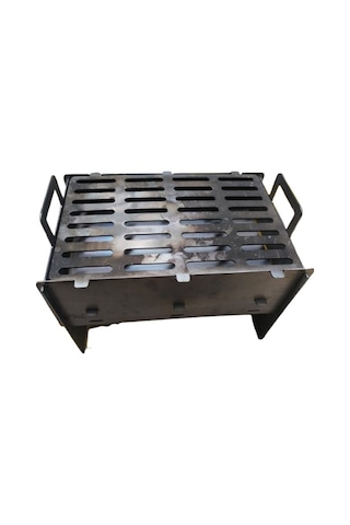 Mangal Portatif Kamp Gezinti Mangal Mini 20x30 2 Mm Tm Turalp Gri