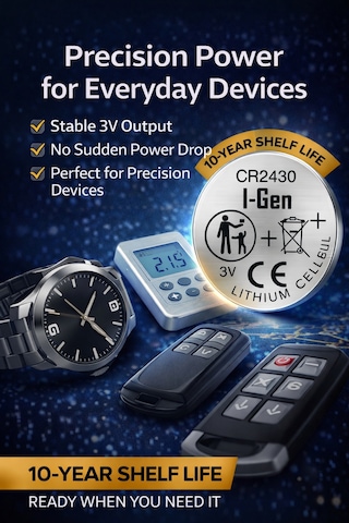 I-gen Cr2430 Lityum Düğme Pil 3v Cr2430 10'lu Paket