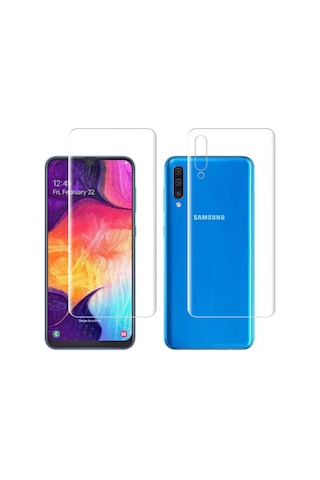 Exquıs Samsung Galaxy A50 Uyumlu Ön Ve Arka Koruma 360 Full Kaplama - Şeffaf