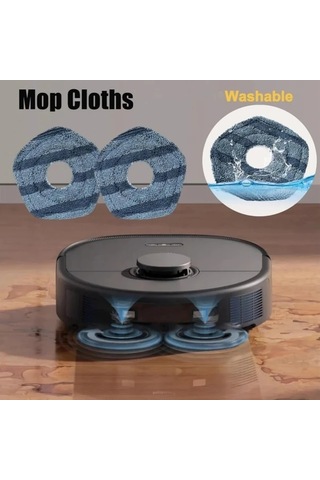 Xuweiwei 16 Adet Eufy X10 Pro Omni Robot Süpürge Yıkanabilir Yeniden Kullanılabilir Yan Fırçası Hepa Filtresi Mop Bez Toz Torbası