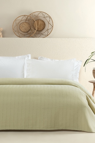 Dormy Home Braga %100 Pamuk Çift Kişilik Pike - Yeşil