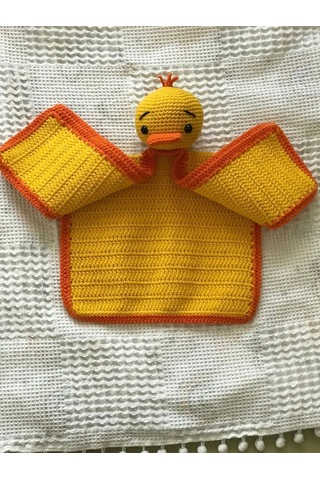 Amigurumi Uyku Arkadaşı Havuç Kafa Sarı