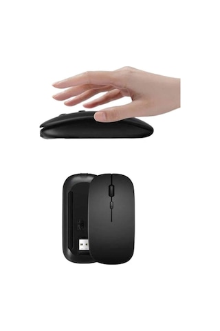 Kablosuz Mouse Şarjlı Bluetooth Wireless Çift Modlu Sessiz