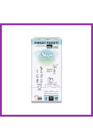 Bezos Bio Natural Bebek Bezi Fırsat Paketi 2 Beden 3-6 Kg 48 Adet Bty Standart
