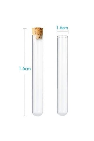 Deney Tüpü 16x160mm Dibi Yuvarlak Tıpalı - 10 Adet